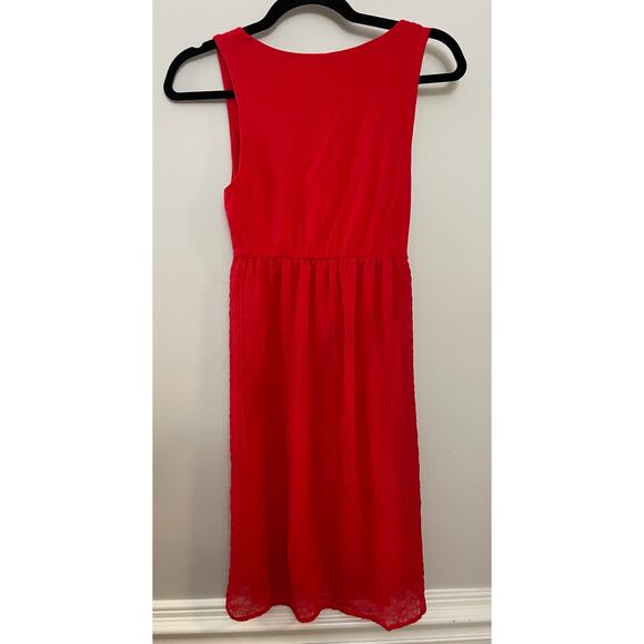 Anthropologie Amadi Red Cross Front Dress Size Small - Picture 9 of 9